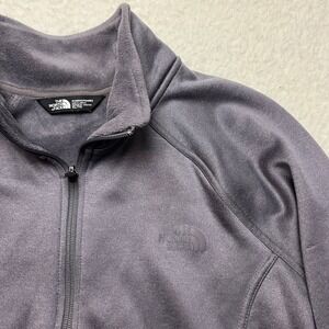The North Face Fleece Jacket Womens XL Gray Full Zip Agave Mock Neck 4072